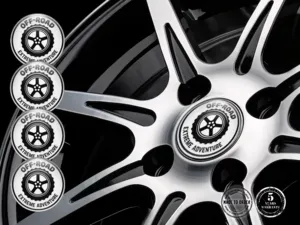 Hub Cap Sticker Style Turbo Power